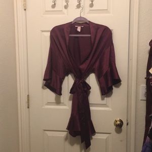VS Plum Satin Robe